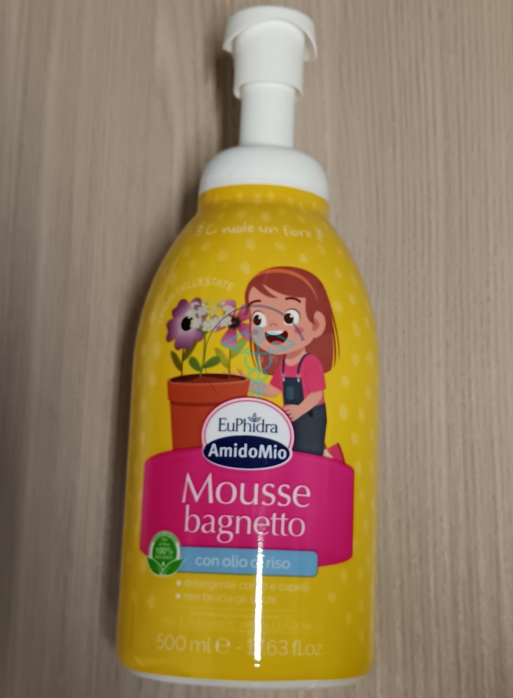 Zeta Farmaceutici Euphidra Amidomio Mousse Bagnetto 500ml con olio di riso